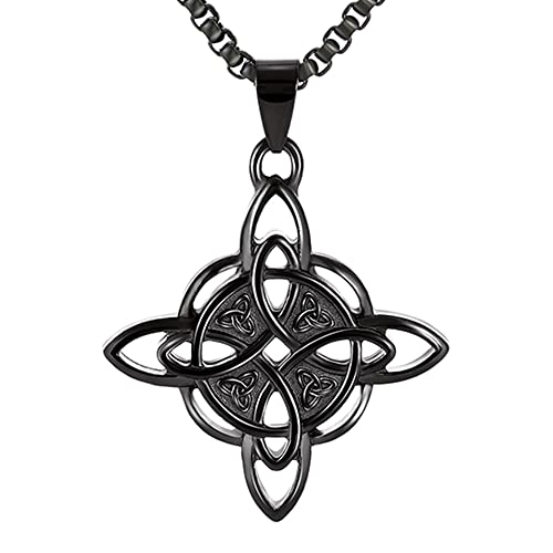 Enchanting Witches Knot Necklace with Triquetra Trinity Pendant