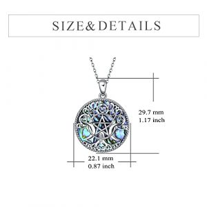 Triple Moon Goddess Sterling Silver Pendant Necklace - Image 5