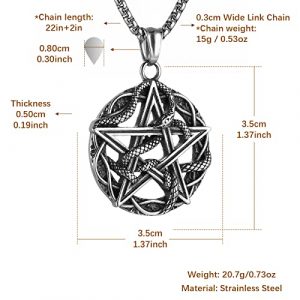 Men's Stainless Steel Snake Totem Pendant Necklace - Image 5