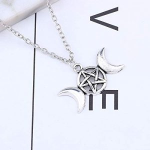 Enchanting Triple Moon Goddess Pendant Necklace in Three Colors - Image 3
