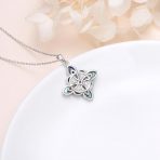 Sterling Silver Celtic Knot Pendant Necklace with Abalone Shell - Image 4