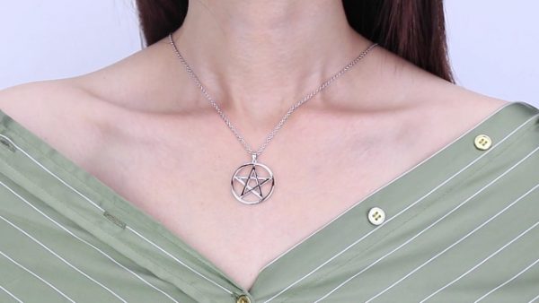 Enchanting 925 Sterling Silver Pentagram Pendant Necklace - Image 7