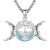 F-D-Triple Moon Necklace-Turquoise