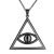 P, Triangle Eye Pendant Black