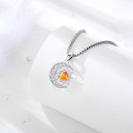 Enchanting Sterling Silver Sun & Moon Wiccan Necklace - Image 3