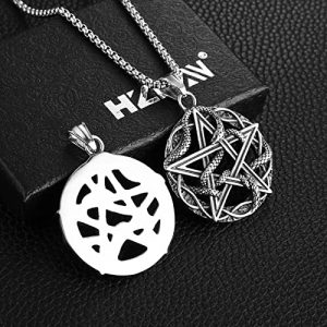Men's Stainless Steel Snake Totem Pendant Necklace - Image 4