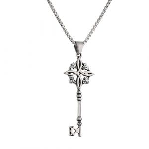 Enchanting Witch Knot Key Necklace with Celtic Motifs