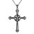 I, Cross Pentagram Pendant Black